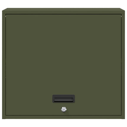 Vägghylla för garage Olivgrön 60 x 40 x 53 cm