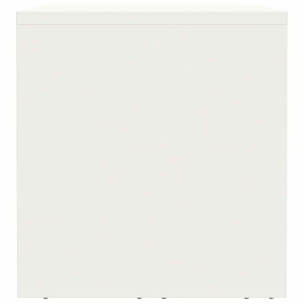Vägghylla för garage Vit 80 x 33 x 35 cm Pulverlackerad stål