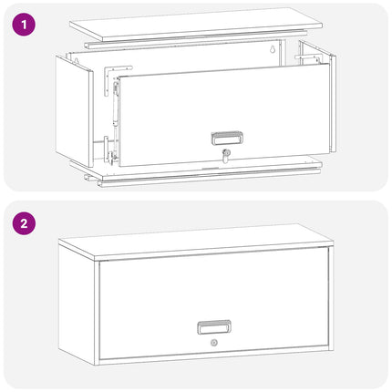 Vägghylla för garage Antracit 80 x 33 x 35 cm