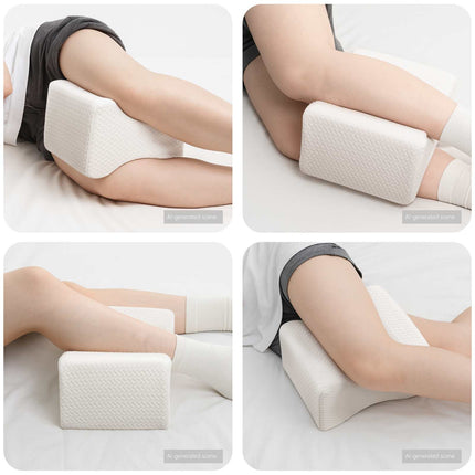 Knee Pillow Vit Minneskum och polyester 26 x 21,5 x 15 cm