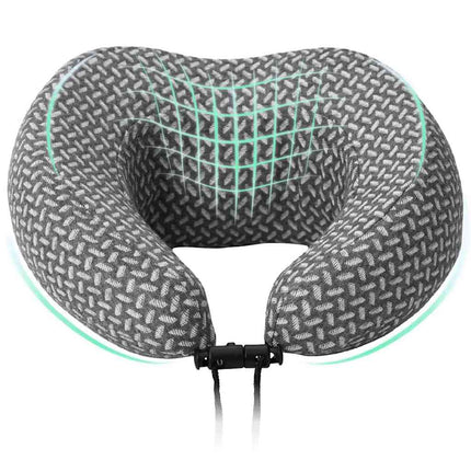 Resekudde för nacken Enfärgad Grå 30 x 28 x 14 cm Polyester