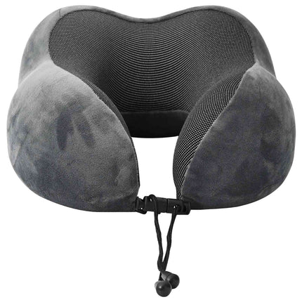 Resekudde för nacken Enfärgad Grå 27 x 26 x 14 cm Minneskum