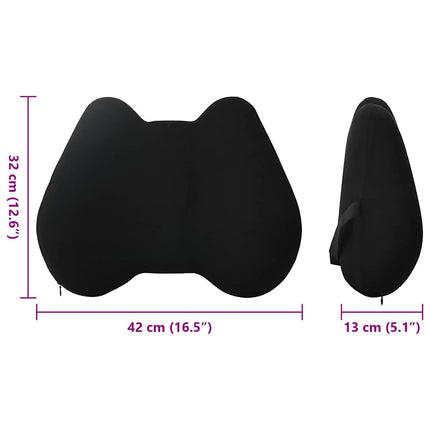 Ryggkudde Svart Minneskum 40 x 32 x 13 cm