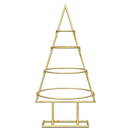 Metall julgran med stativ Guld 60 cm Pulverlackerad stål