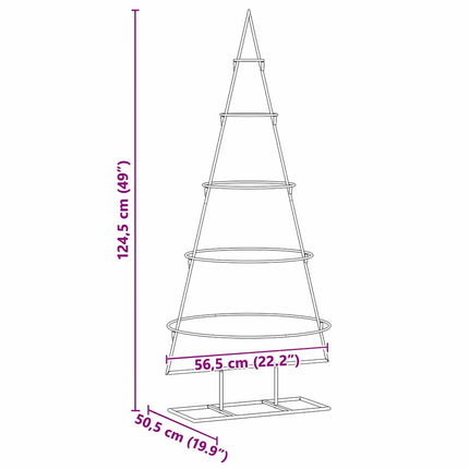 Metall julgran med stativ Guld 125 cm Pulverlackerad stål