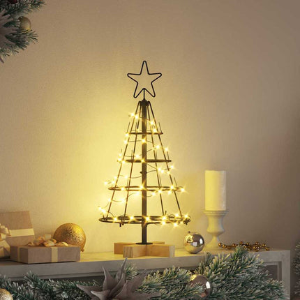 Julcone-träd med stativ Svart 60 cm Stål
