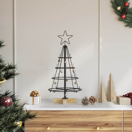 Julcone-träd med stativ Svart 60 cm Stål
