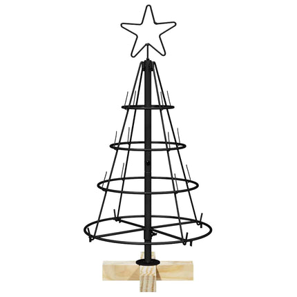 Julcone-träd med stativ Svart 60 cm Stål