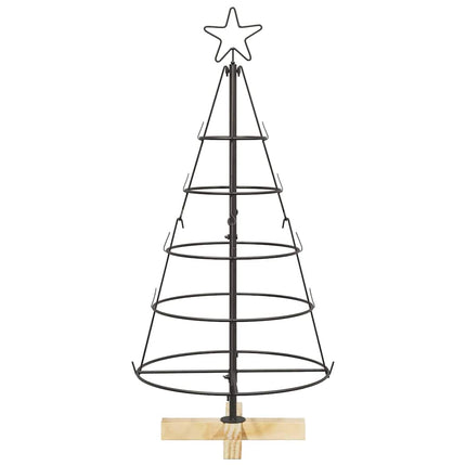 Julcone-träd med stativ Svart 90 cm Stål