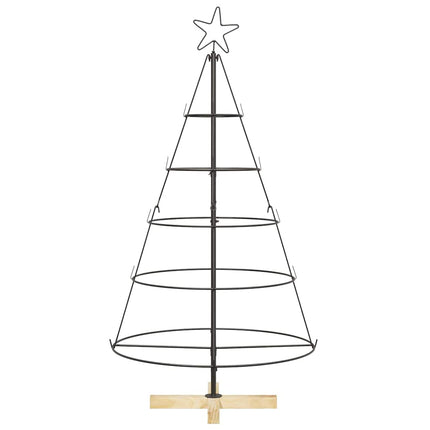 Julcone-träd med stativ Svart 126 cm Stål