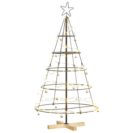 Julcone-träd med stativ Svart 126 cm Stål