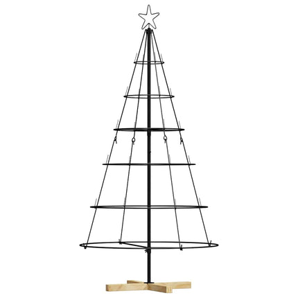 Julcone-träd med stativ Svart 154 cm Stål