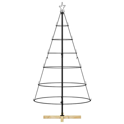 Julcone-träd med stativ Svart 154 cm Stål