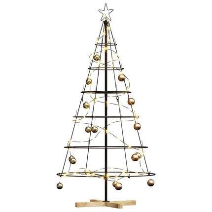 Julcone-träd med stativ Svart 154 cm Stål