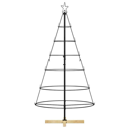 Julcone-träd med stativ Svart 154 cm Stål