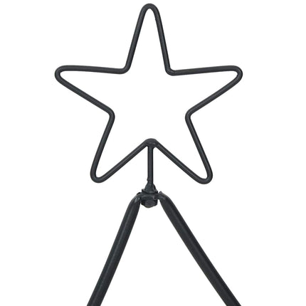 Metall julgran med stativ Svart 150 cm Stål