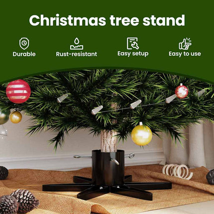 Julgranställ 1.73 med vattentank Svart 50 x 50 x 15,5 cm Stål