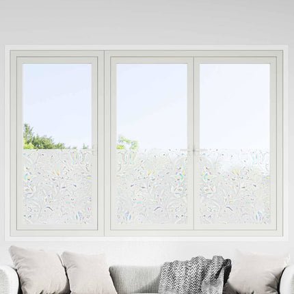 Statisk fönsterfilm Blommönster 45 x 500 cm PVC