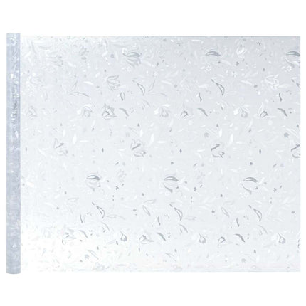 Statisk fönsterfilm Blommönster 90 x 500 cm PVC