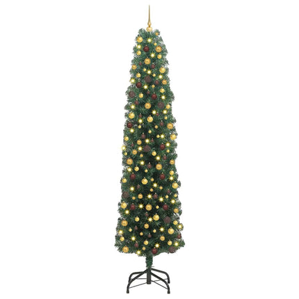 Konstgjord julgran Grön 240 cm PVC och stål och plast