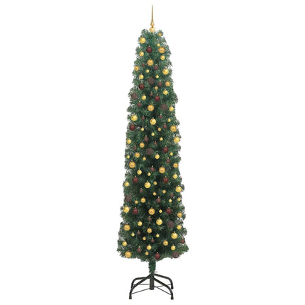 Konstgjord julgran Grön 240 cm PVC och stål och plast