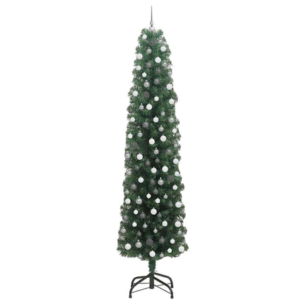Konstgjord julgran Grön 240 cm PVC och stål och plast
