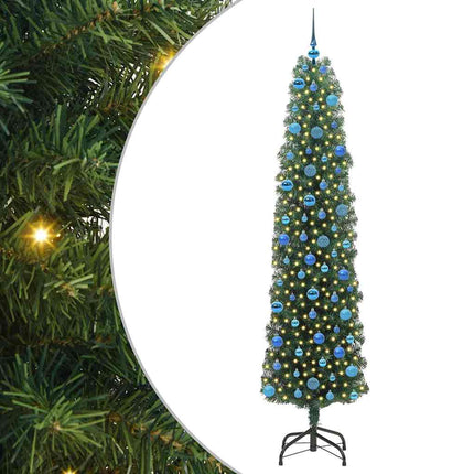 Konstgjord julgran Grön 240 cm PVC och stål och plast