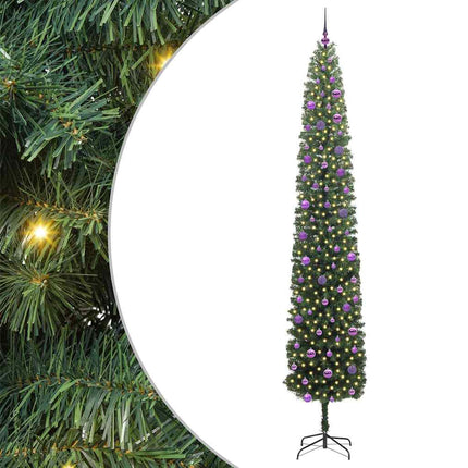 Konstgjord julgran Grön 270 cm PVC och stål och plast