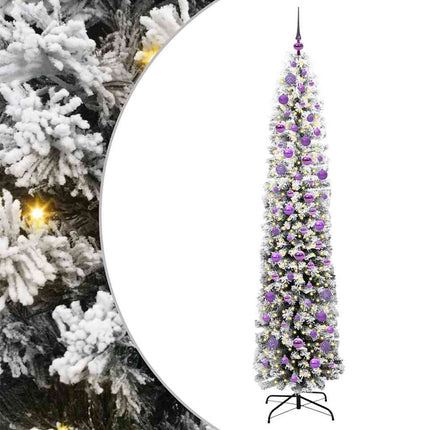 Konstgjord julgran Grön 210 cm PVC och stål och plast