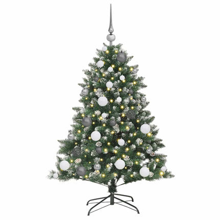 Konstgjord julgran Grön 120 cm PVC och Plast och Stål