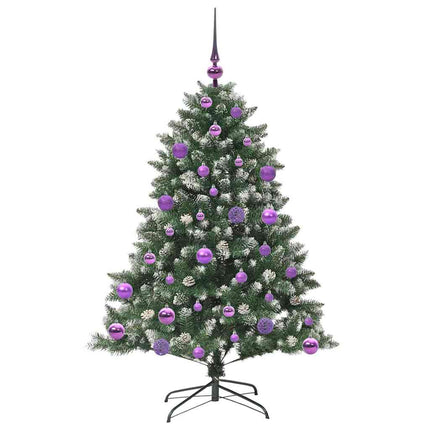 Konstgjord julgran Grön 120 cm PVC och Plast och Stål