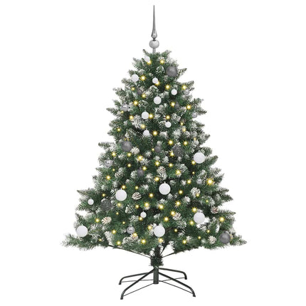 Konstgjord julgran Grön 150 cm PVC och Plast och Stål