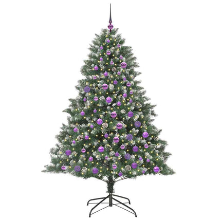 Konstgjord julgran Grön 180 cm PVC och Plast och Stål