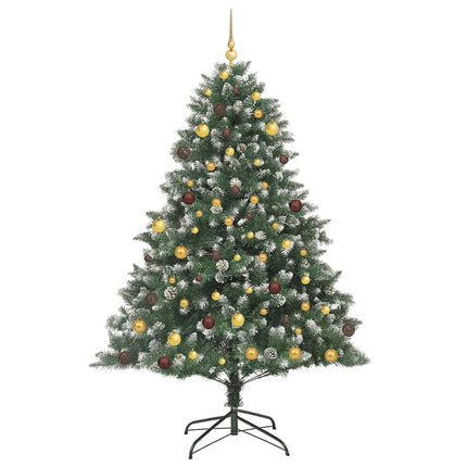 Konstgjord julgran Grön 210 cm PVC och Plast och Stål
