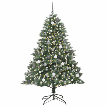 Konstgjord julgran Grön 210 cm PVC och Plast och Stål