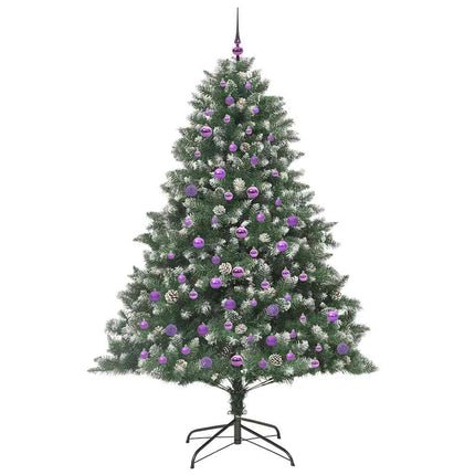 Konstgjord julgran Grön 210 cm PVC och Plast och Stål