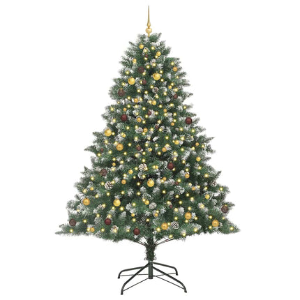 Konstgjord julgran Grön 240 cm PVC och Plast och Stål
