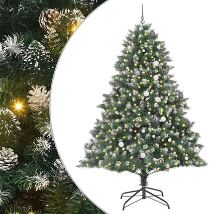 Konstgjord julgran Grön 240 cm PVC och Plast och Stål