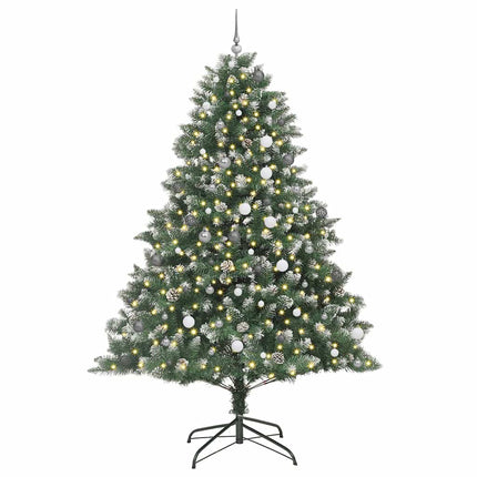 Konstgjord julgran Grön 240 cm PVC och Plast och Stål