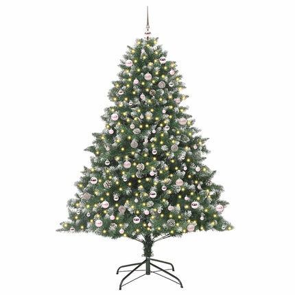 Konstgjord julgran Grön 240 cm PVC och Plast och Stål