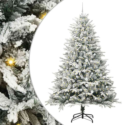 Konstgjord Förbelyst Julgran med Bollsats Grön 210 cm