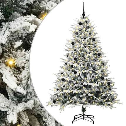 Konstgjord Förbelyst Julgran med Bollsats Grön 240 cm