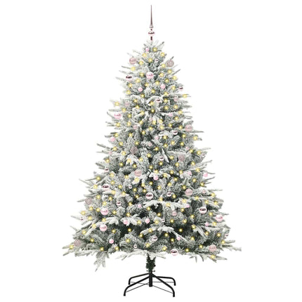 Konstgjord Förbelyst Julgran med Bollsats Grön 240 cm