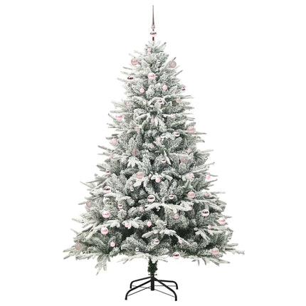Konstgjord Förbelyst Julgran med Bollsats Grön 240 cm