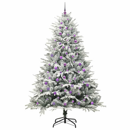 Konstgjord Förbelyst Julgran med Bollsats Grön 240 cm
