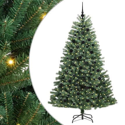 Plast Hingad Julgran med stativ Grön 210 cm PVC och metall