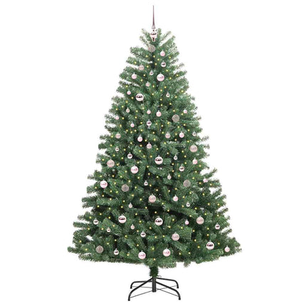 Plast Hingad Julgran med stativ Grön 210 cm PVC och metall