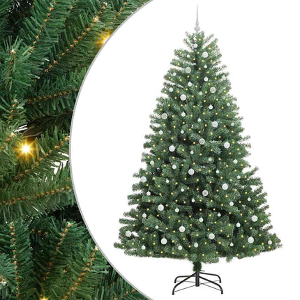 Plast Hingad Julgran med stativ Grön 240 cm PVC och metall