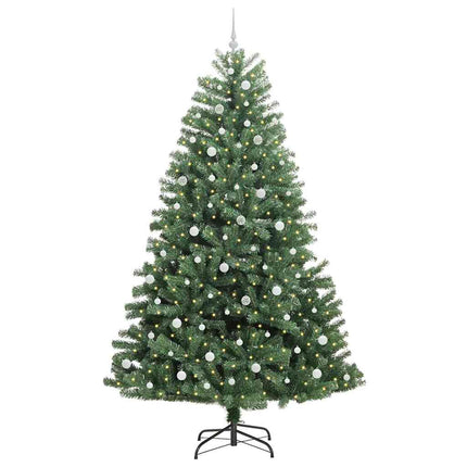 Plast Hingad Julgran med stativ Grön 240 cm PVC och metall