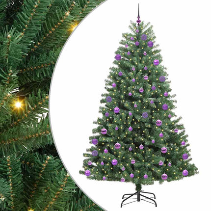 Plast Hingad Julgran med stativ Grön 240 cm PVC och metall